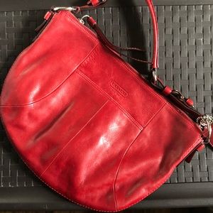 Coach Red Leather Soho Hobo